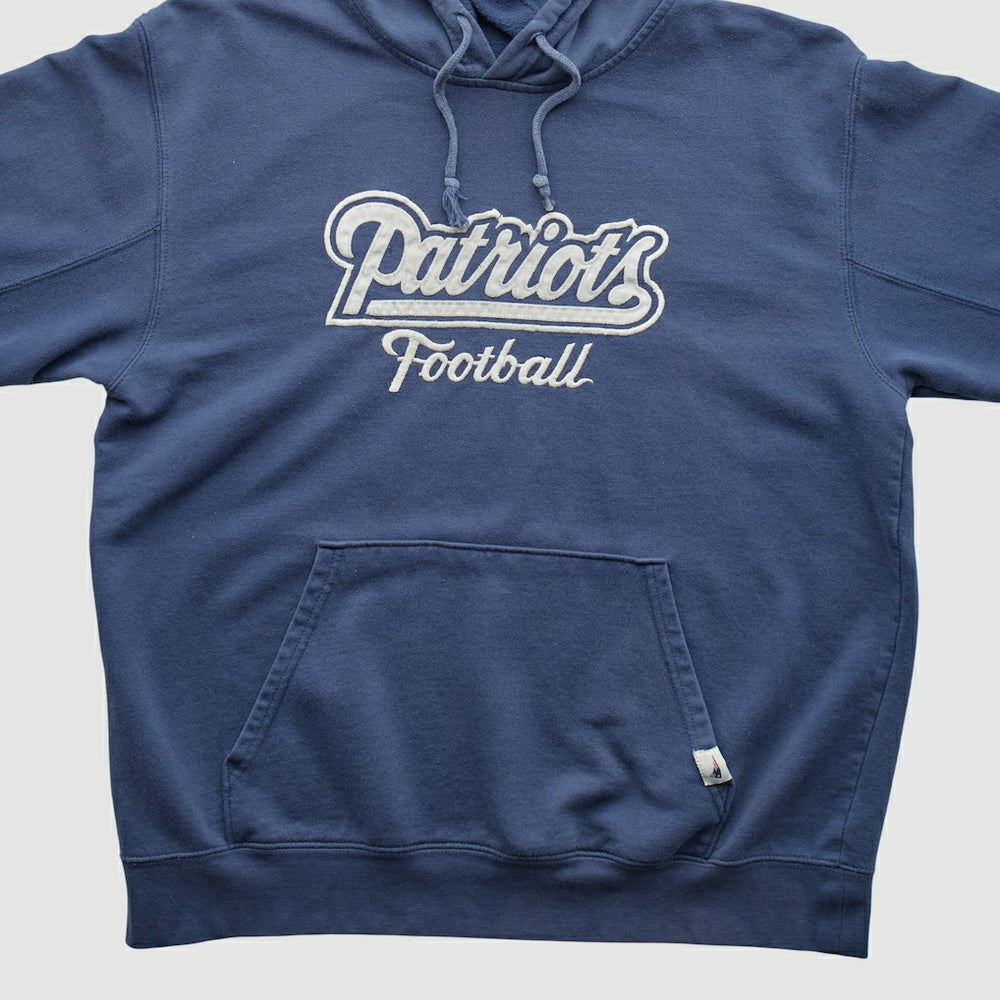 Fanatics New England Patriots NFL 2000s Hooded Pullover Sweatshirt Navy Vintage