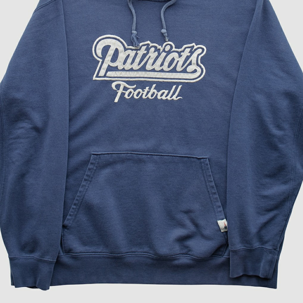 Fanatics New England Patriots NFL 2000s Hooded Pullover Sweatshirt Navy Vintage