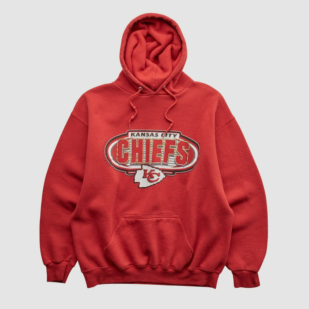 Fanatics Kansas City Chiefs Logo Athletic 90s Hooded Pullover Sweatshirt Red Vintage