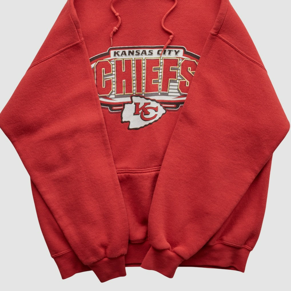 Fanatics Kansas City Chiefs Logo Athletic 90s Hooded Pullover Sweatshirt Red Vintage