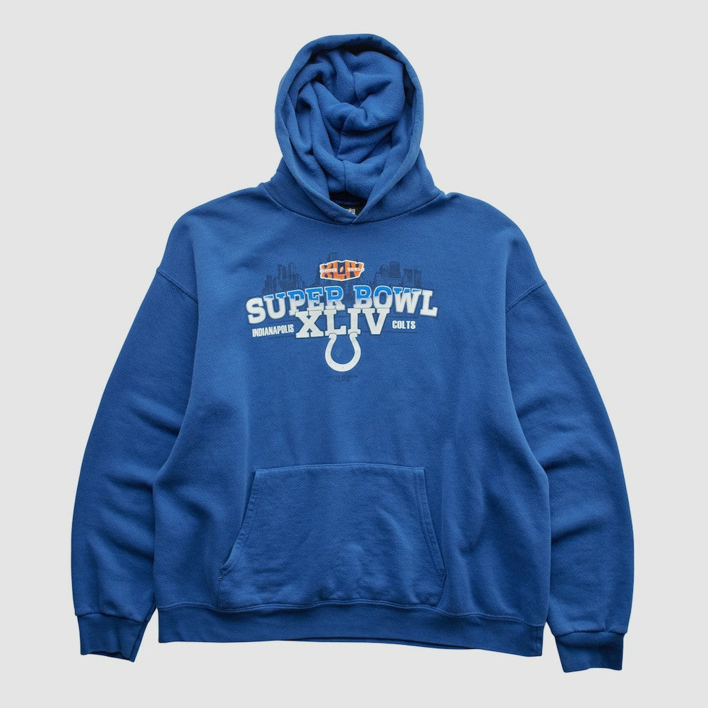 Fanatics Indianapolis Colts NFL 2010 Hooded Pullover Sweatshirt Blue Vintage