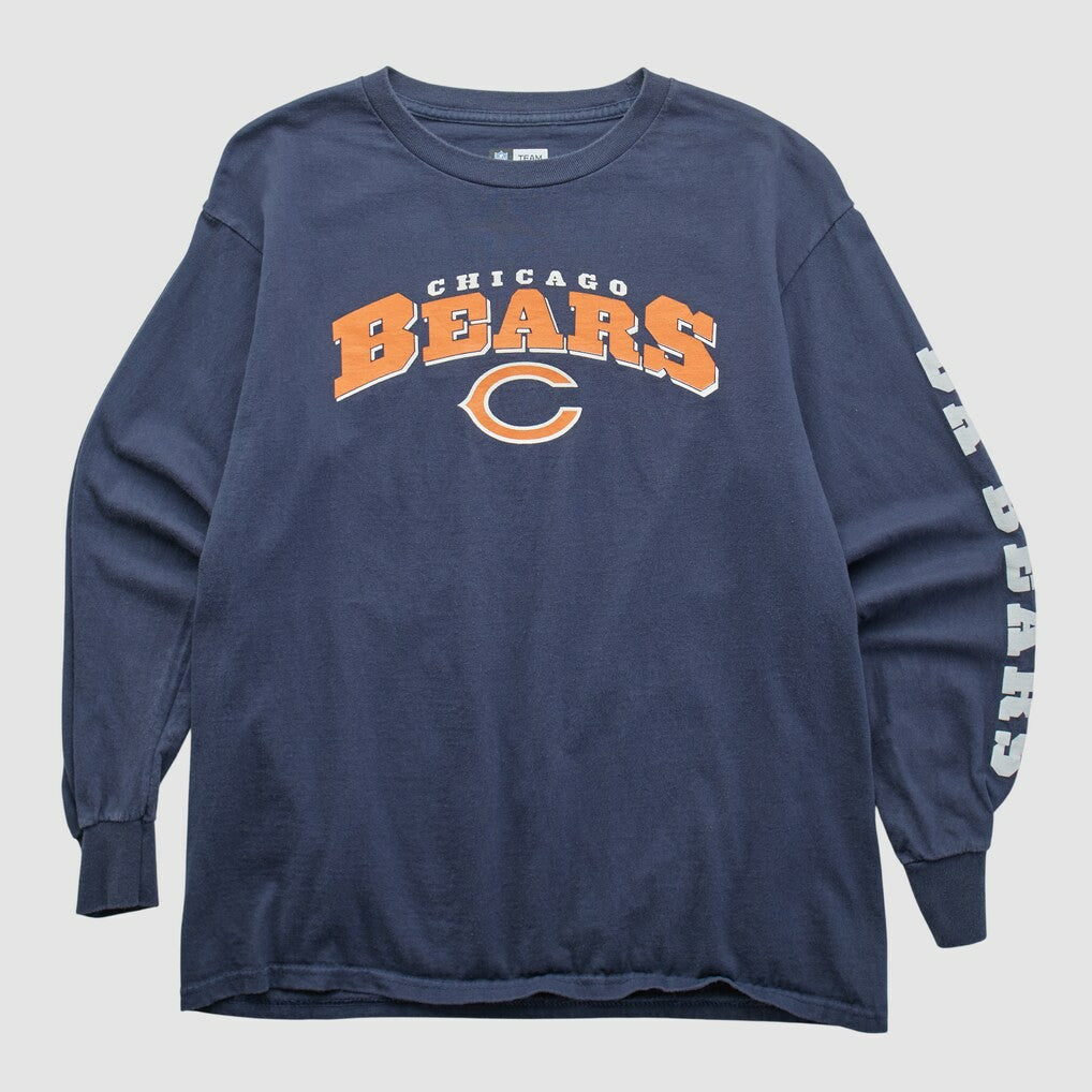 Fanatics Chicago Bears NFL 2010s Long Sleeve T-shirt Navy Vintage