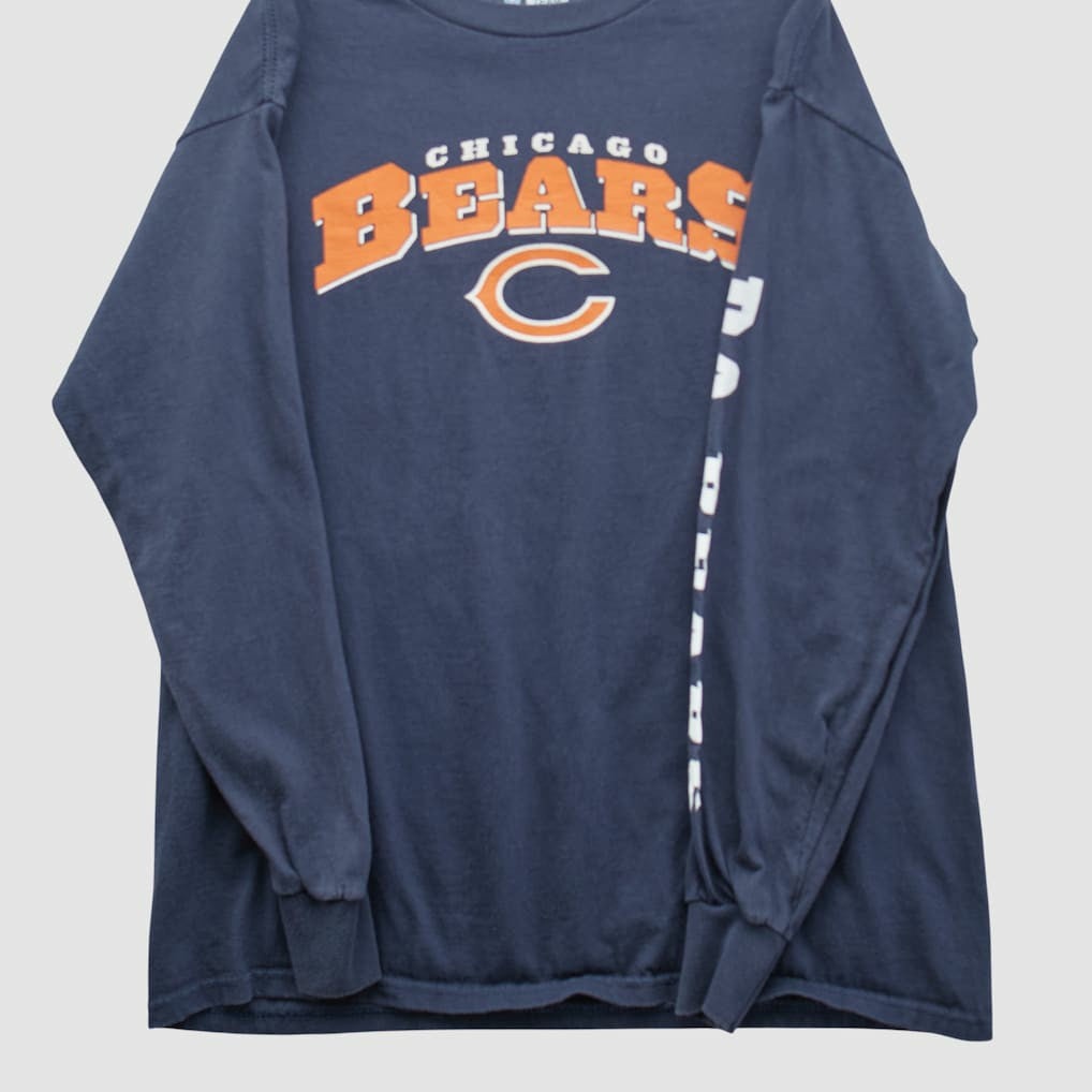 Fanatics Chicago Bears NFL 2010s Long Sleeve T-shirt Navy Vintage