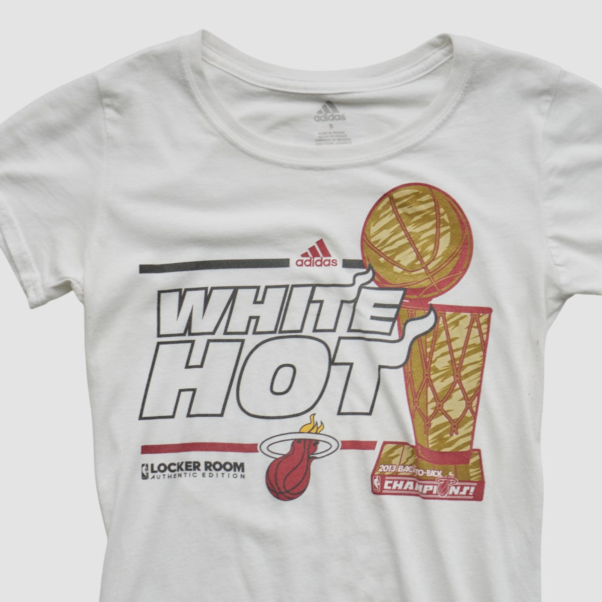 Miami Heat 2013 T-shirt White Vintage | Adidas US