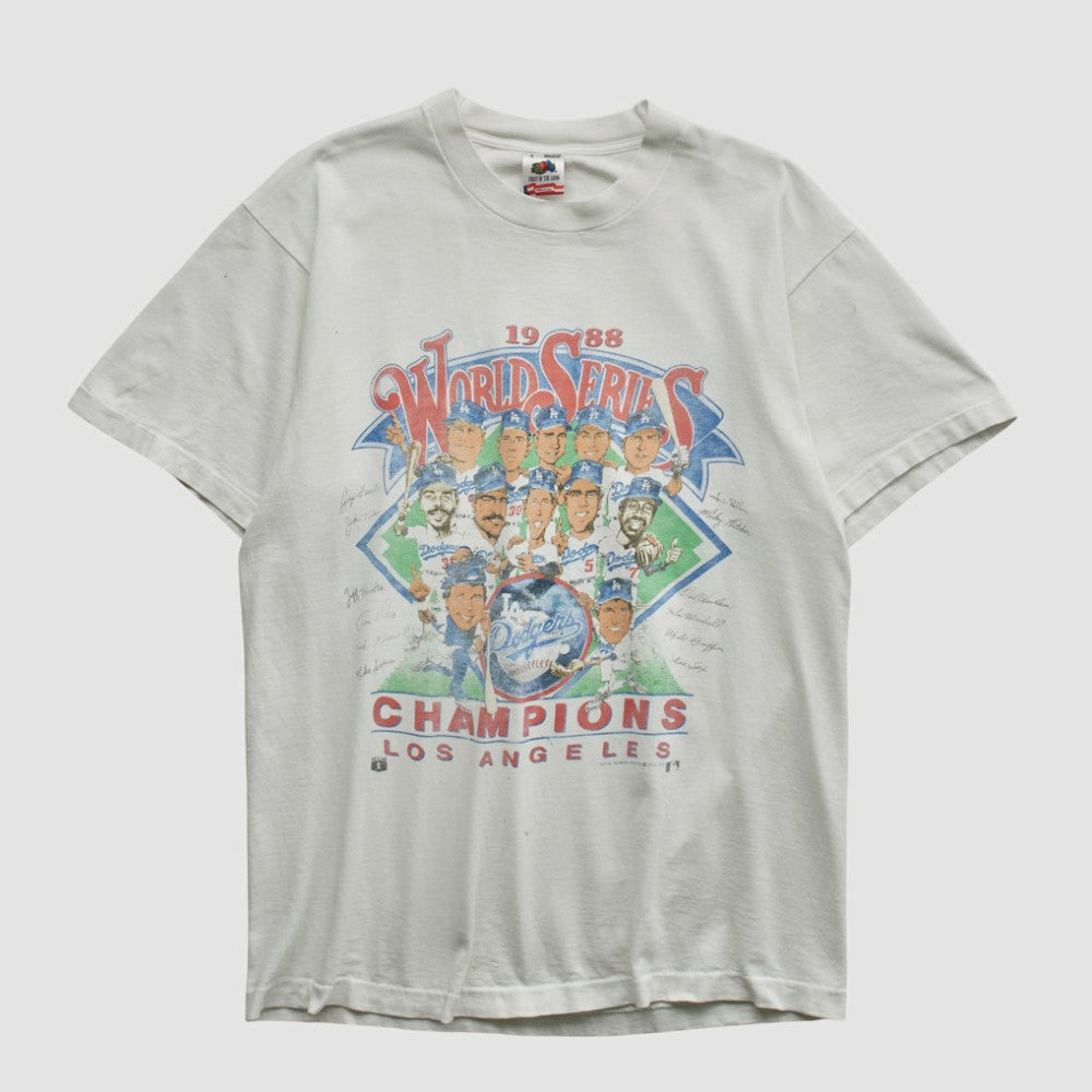 World Series Fruit of The Loom 1988 T-shirt - White - Vintage - Fanatics on Sale