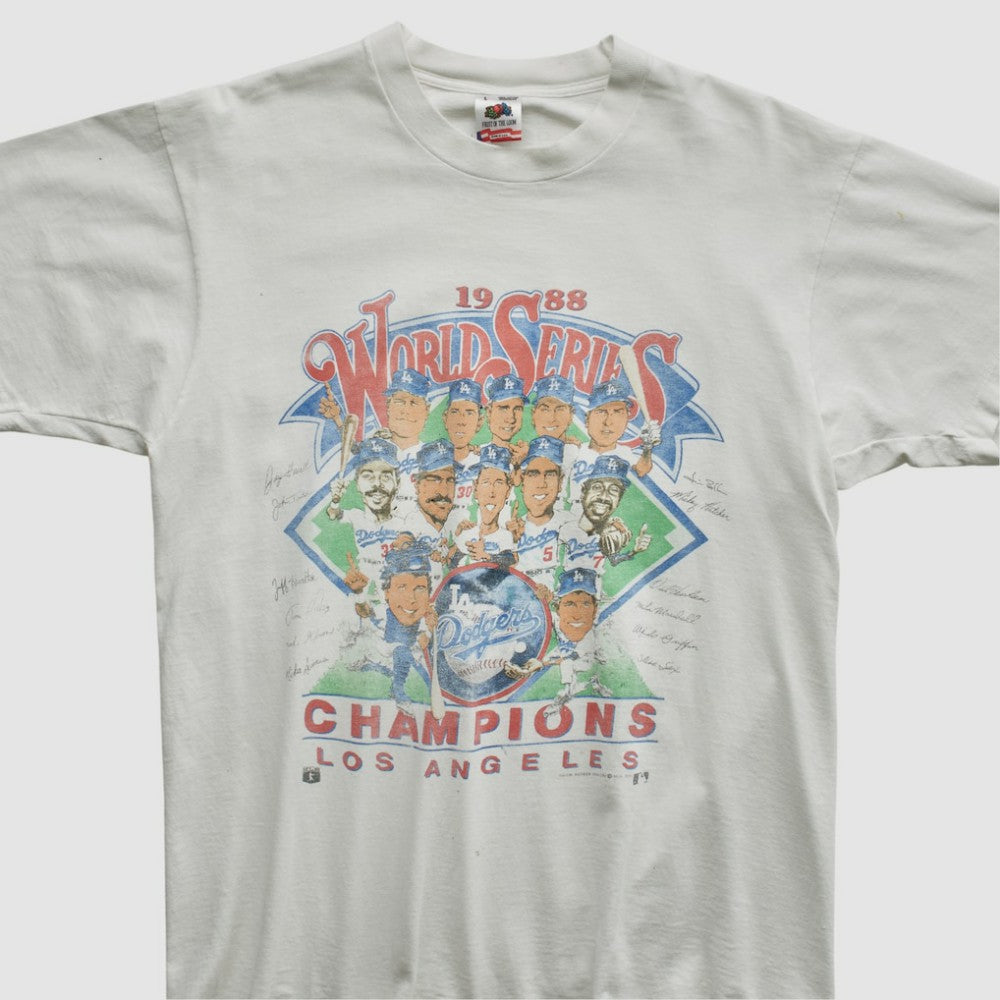 World Series Fruit of The Loom 1988 T-shirt - White - Vintage - Fanatics on Sale