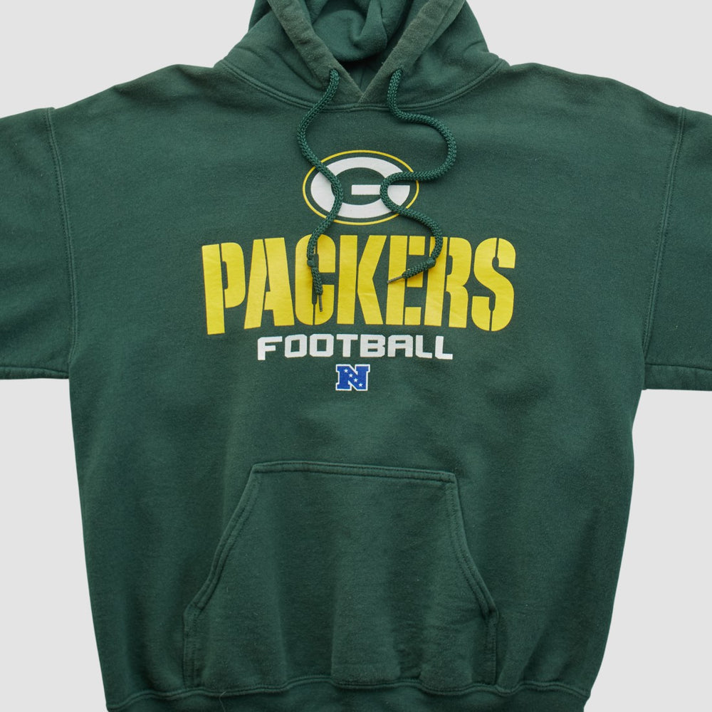 Fanatics Green Bay Packers NFL 2000s Hooded Pullover Sweatshirt Green Vintage