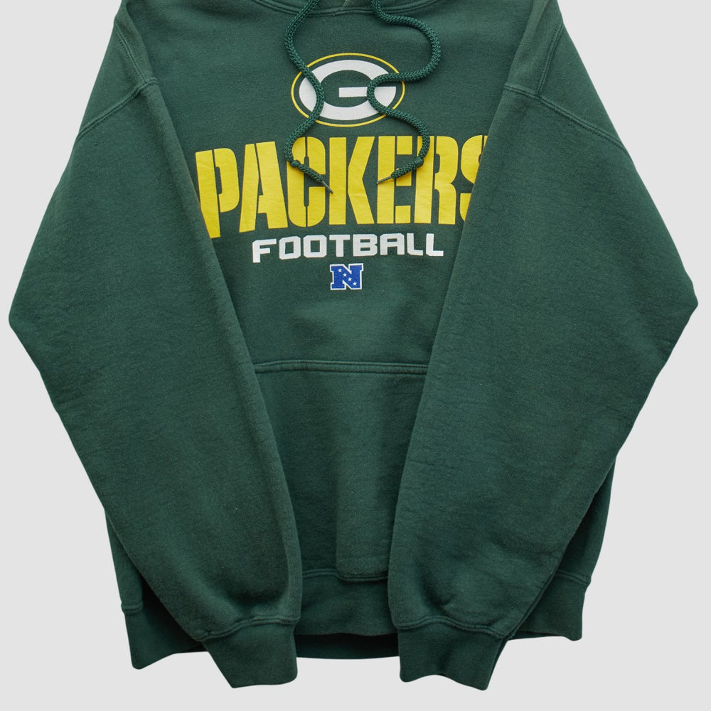 Fanatics Green Bay Packers NFL 2000s Hooded Pullover Sweatshirt Green Vintage