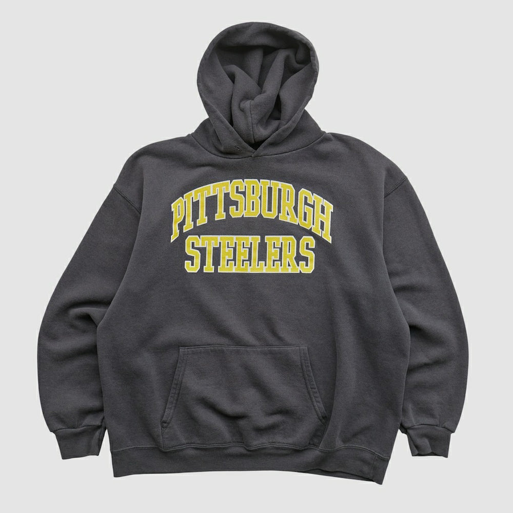 Fanatics Pittsburgh Steelers NFL 2000s Hooded Pullover Sweatshirt Black Vintage