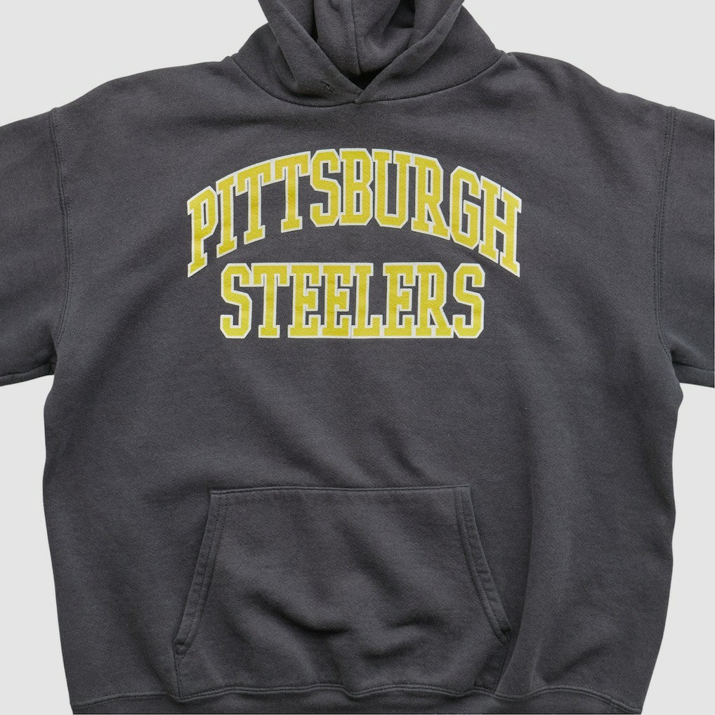 Fanatics Pittsburgh Steelers NFL 2000s Hooded Pullover Sweatshirt Black Vintage