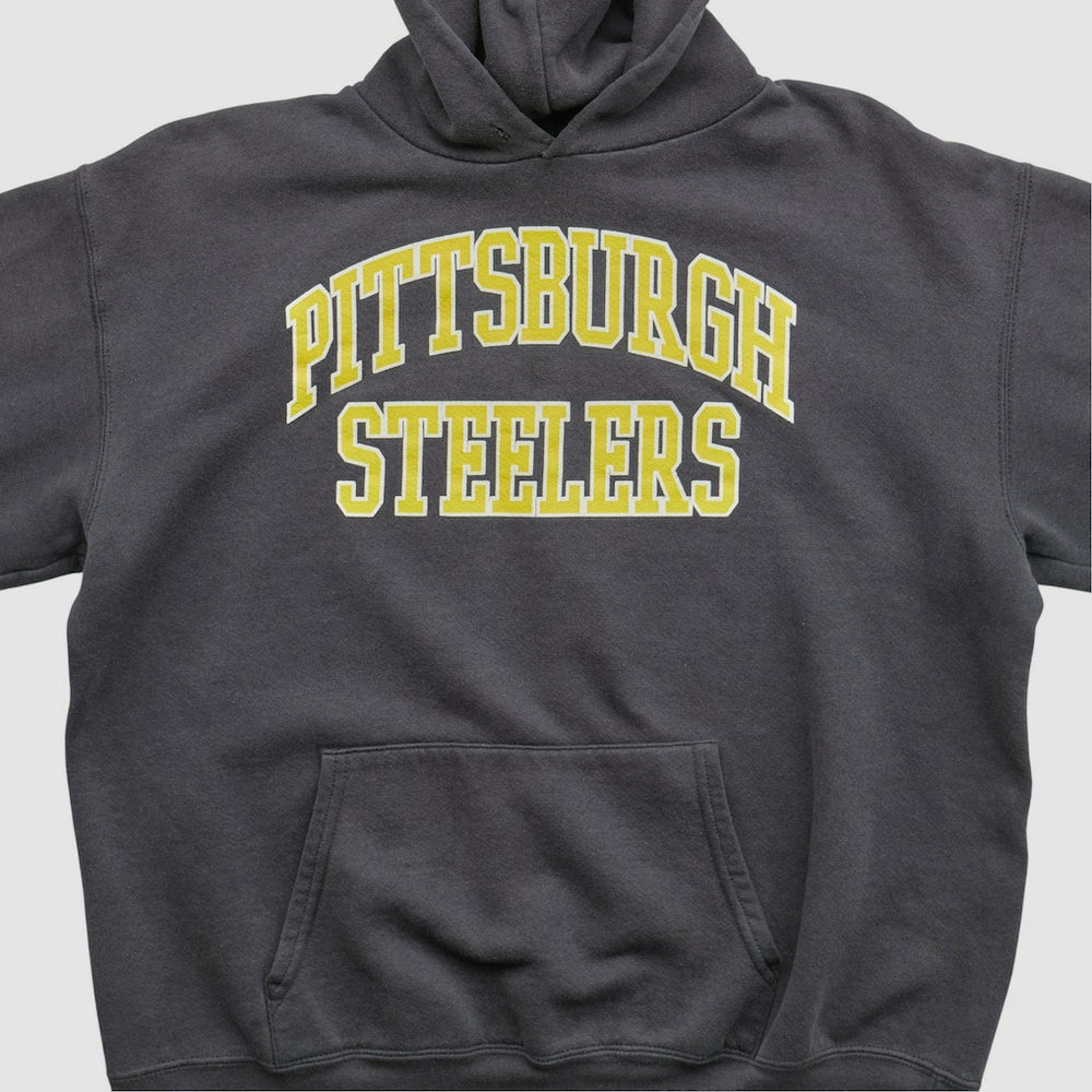 Fanatics Pittsburgh Steelers NFL 2000s Hooded Pullover Sweatshirt Black Vintage