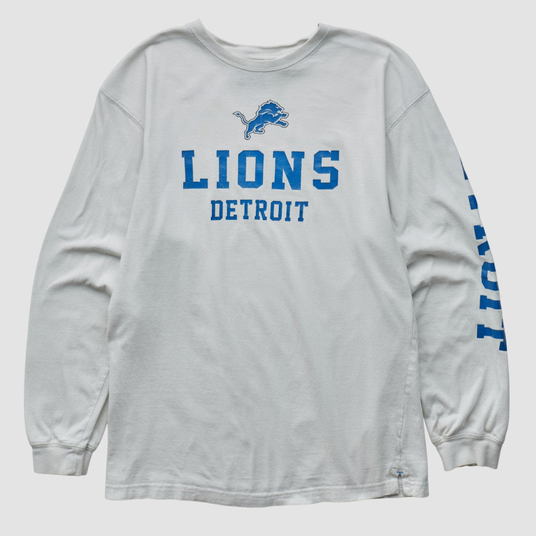 Fanatics Detroit Lions NFL 2000s Long Sleeve T-shirt White Vintage