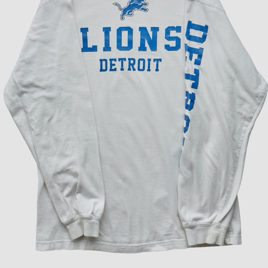 Fanatics Detroit Lions NFL 2000s Long Sleeve T-shirt White Vintage