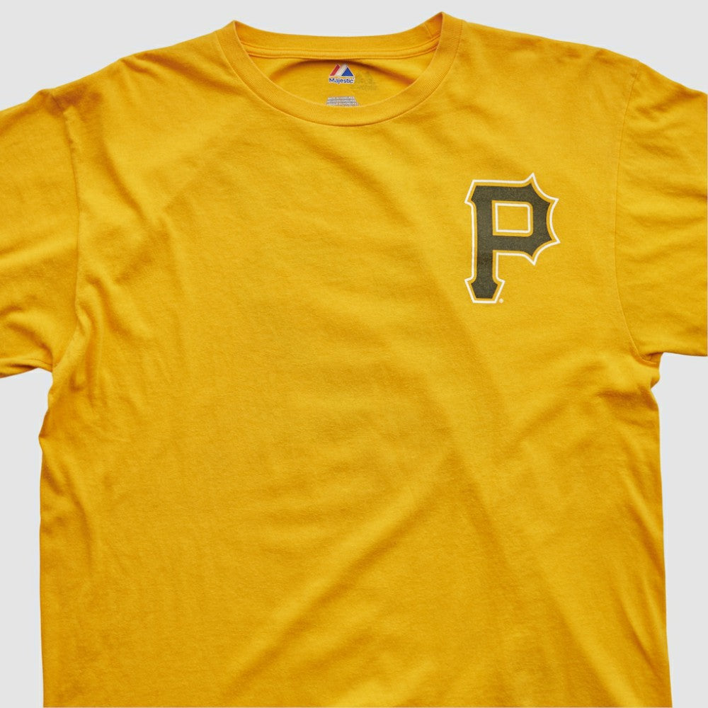 Pittsburgh Pirates Majestic 2000s T-shirt - Yellow - Vintage - Fanatics on Sale