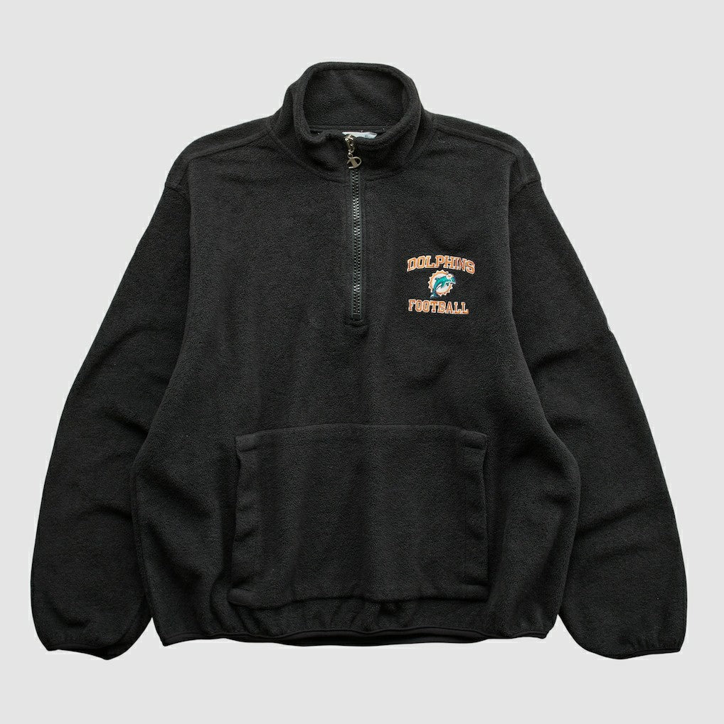 Fanatics Miami Dolphins Champion 2000s 1/4 Zip Sweatshirt Black Vintage