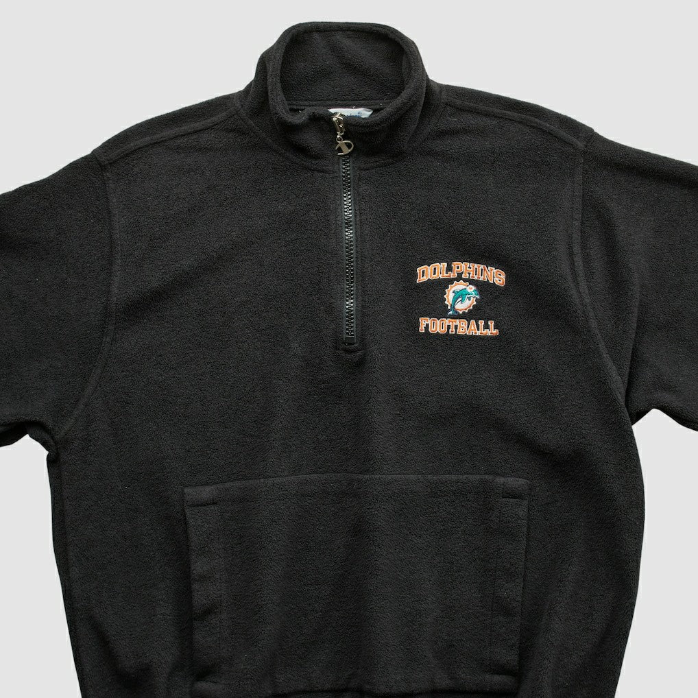 Fanatics Miami Dolphins Champion 2000s 1/4 Zip Sweatshirt Black Vintage