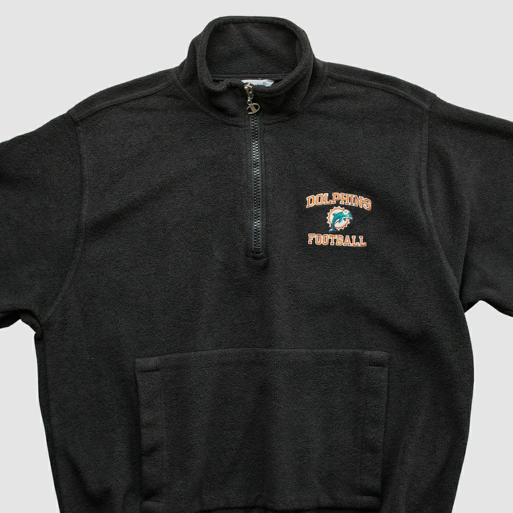 Fanatics Miami Dolphins Champion 2000s 1/4 Zip Sweatshirt Black Vintage