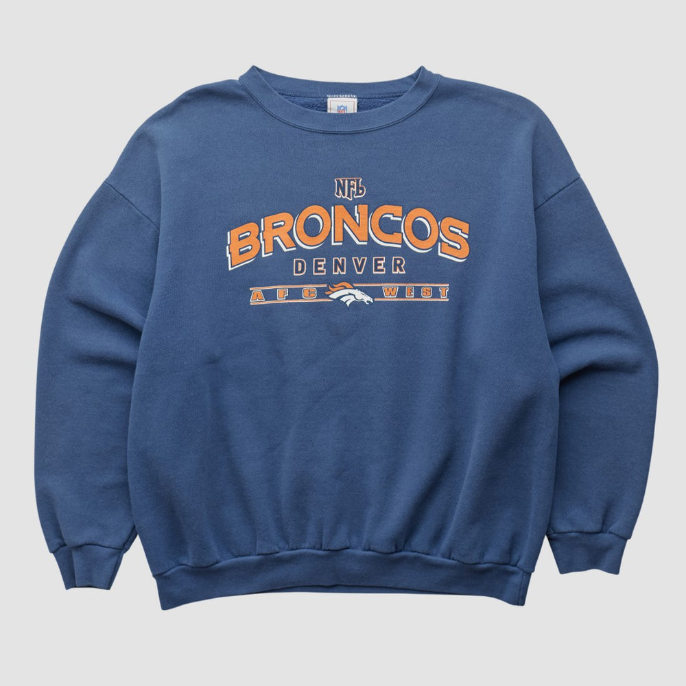 Fanatics Denver Broncos NFL 2000s Pullover Sweatshirt Navy Vintage
