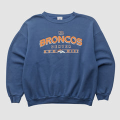 Fanatics Denver Broncos NFL 2000s Pullover Sweatshirt Navy Vintage