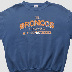 Fanatics Denver Broncos NFL 2000s Pullover Sweatshirt Navy Vintage
