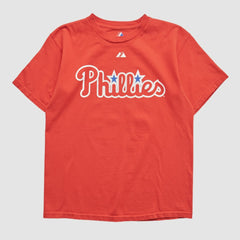 Philadelphia Phillies Majestic 2000s T-shirt - Red - XVintage - Fanatics Discount