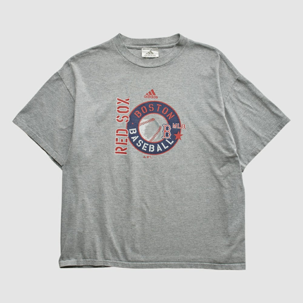 Boston Red Sox Adidas 2000s T-shirt - Heather Gray - Vintage - Fanatics Online