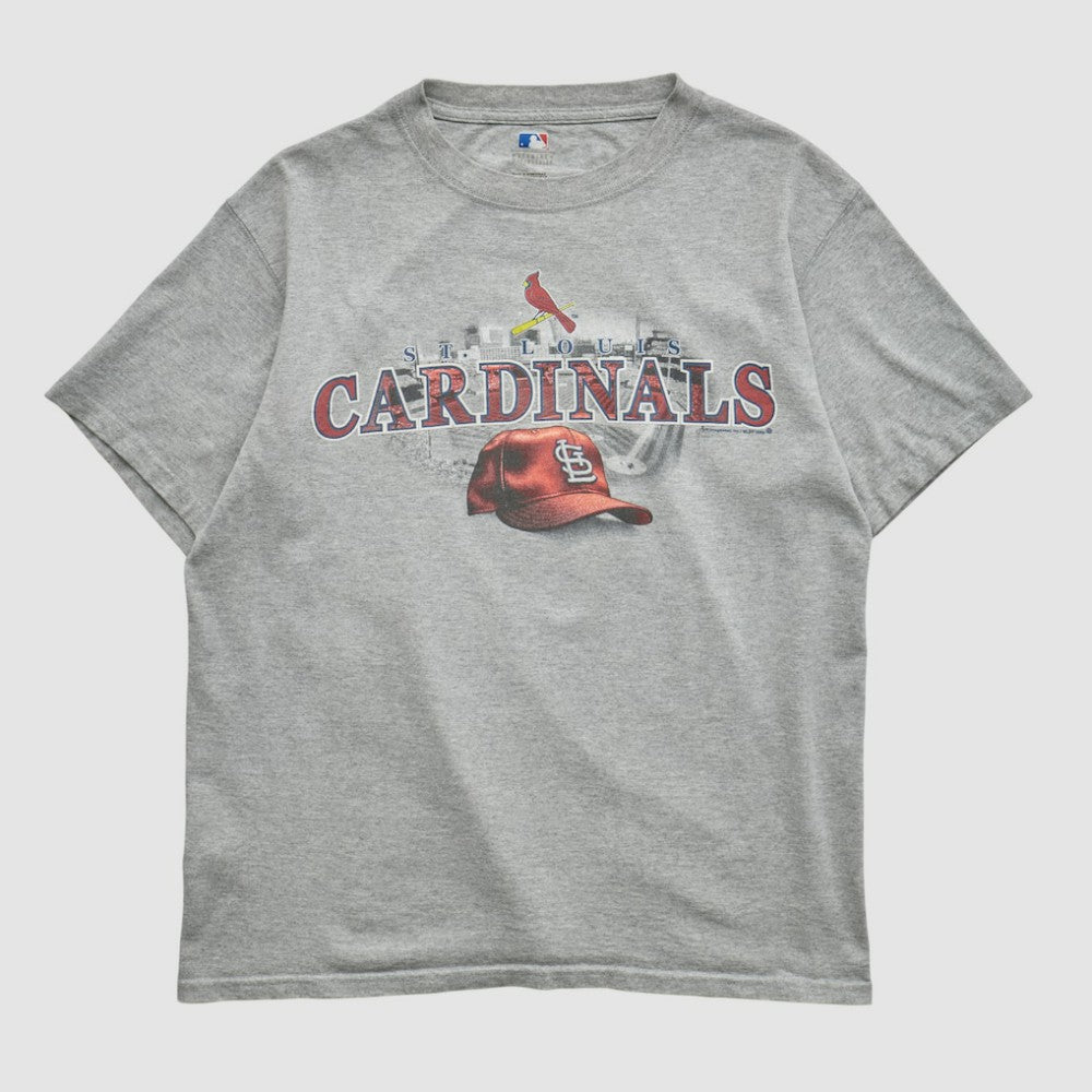 St. Louis Cardinals Majestic 2009 T-shirt - Heather Gray - Vintage - Fanatics Sale