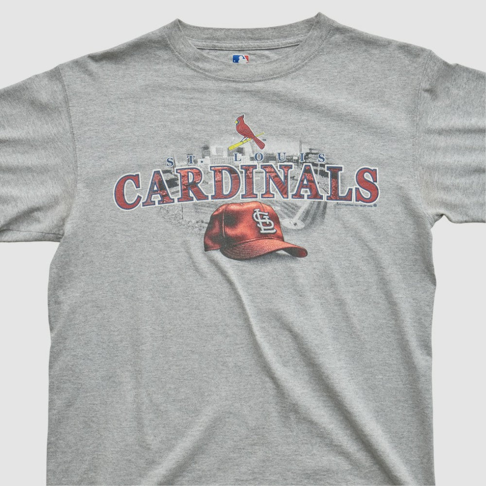 St. Louis Cardinals Majestic 2009 T-shirt - Heather Gray - Vintage - Fanatics Sale