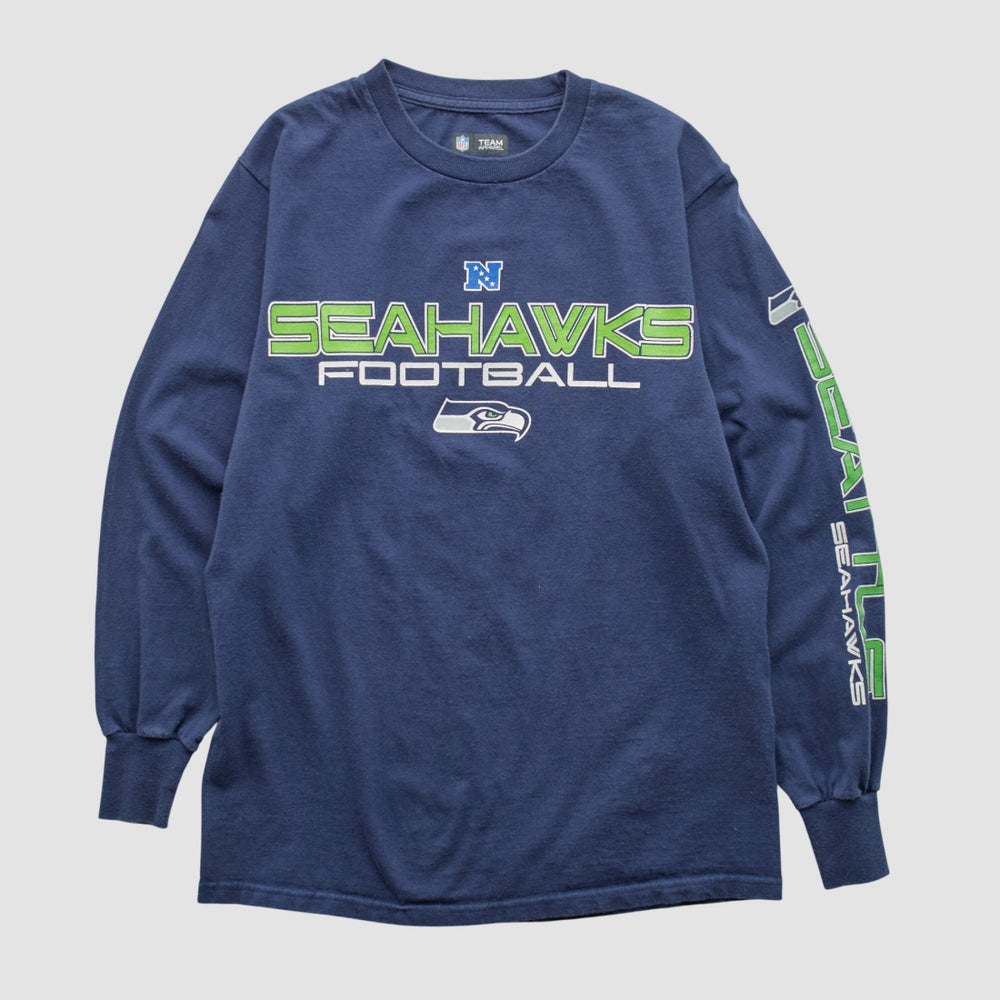 Fanatics Seattle Seahawks NFL 2010s Long Sleeve T-shirt Navy Vintage