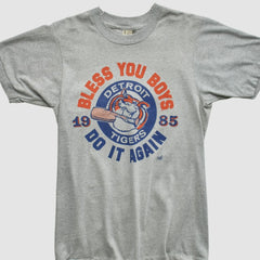 Detroit Tigers Screen Stars 1985 T-shirt - Heather Gray - Yth Vintage - Fanatics Sale
