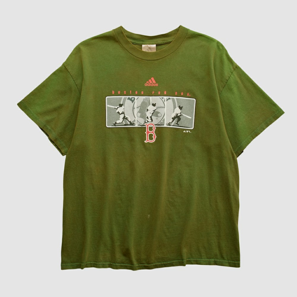 Boston Red Sox Adidas 2000s T-shirt - Olive - Vintage - Fanatics Discount