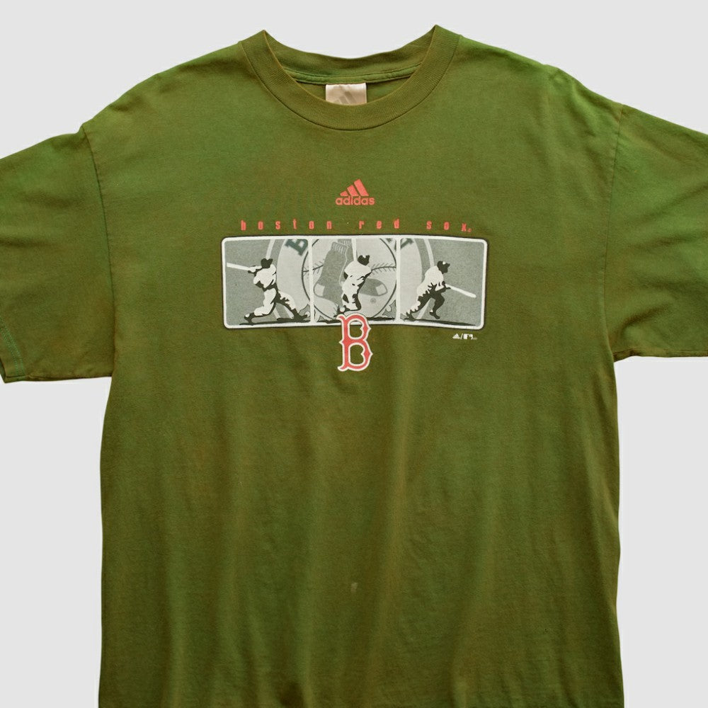 Boston Red Sox Adidas 2000s T-shirt - Olive - Vintage - Fanatics Discount