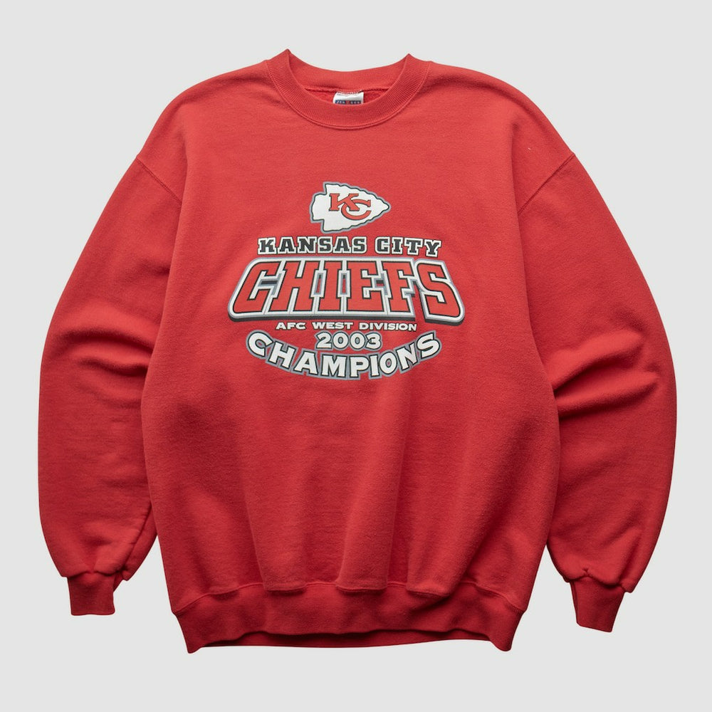 Fanatics Kansas City Chiefs Jerzees 2003 Pullover Sweatshirt Red Vintage