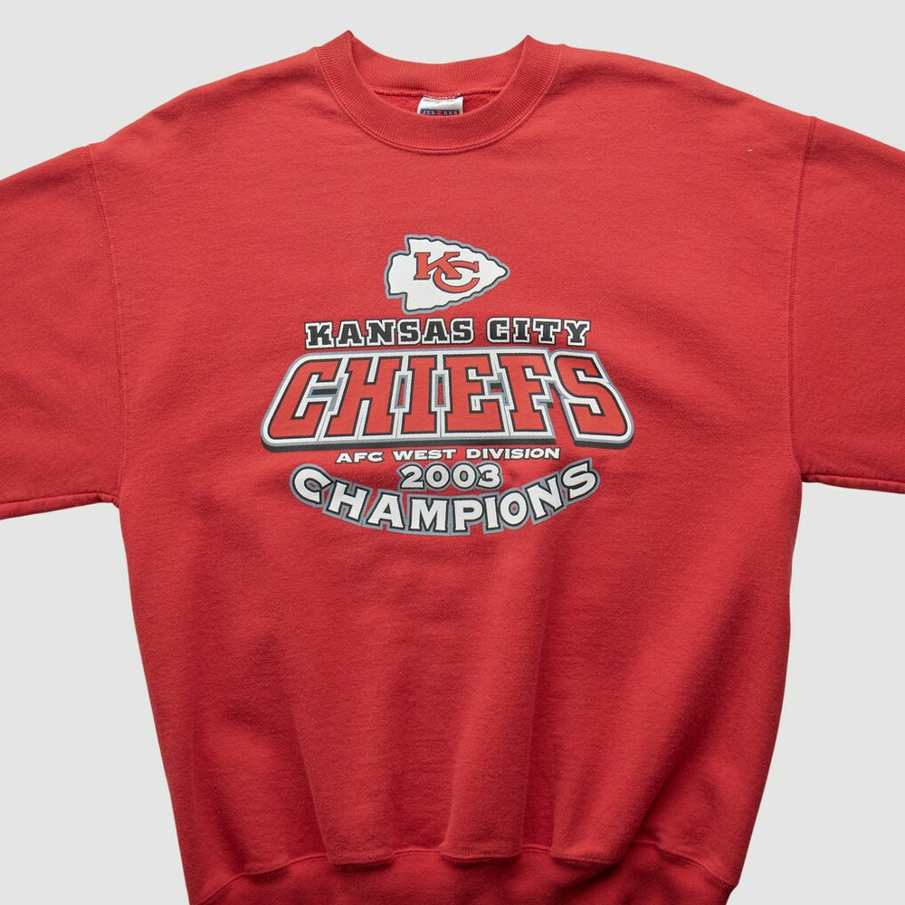 Fanatics Kansas City Chiefs Jerzees 2003 Pullover Sweatshirt Red Vintage