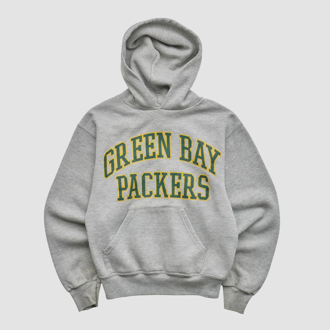 Fanatics Green Bay Packers NFL 2000s Hooded Pullover Sweatshirt Heather Gray Yth M Real Vintage