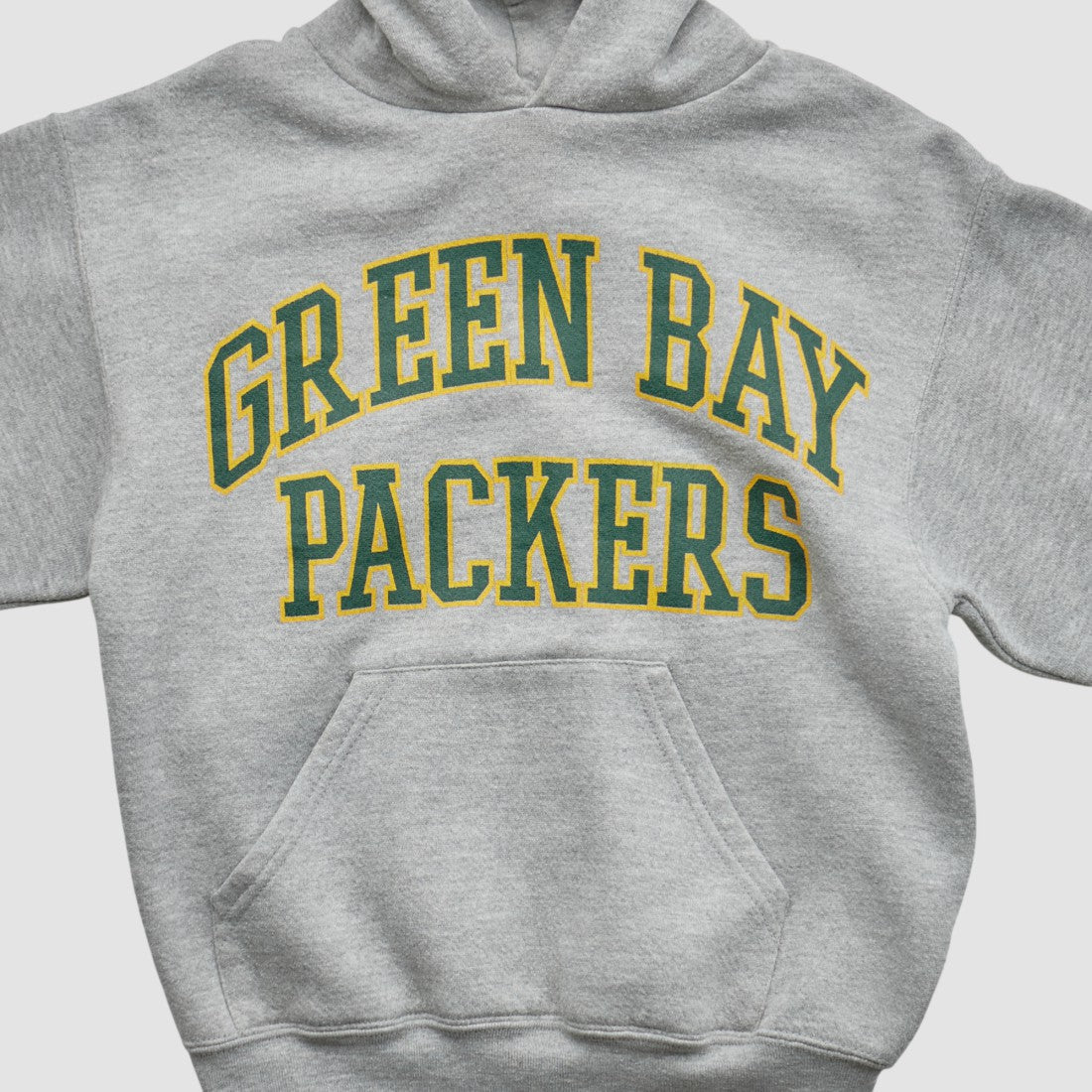 Fanatics Green Bay Packers NFL 2000s Hooded Pullover Sweatshirt Heather Gray Yth M Real Vintage