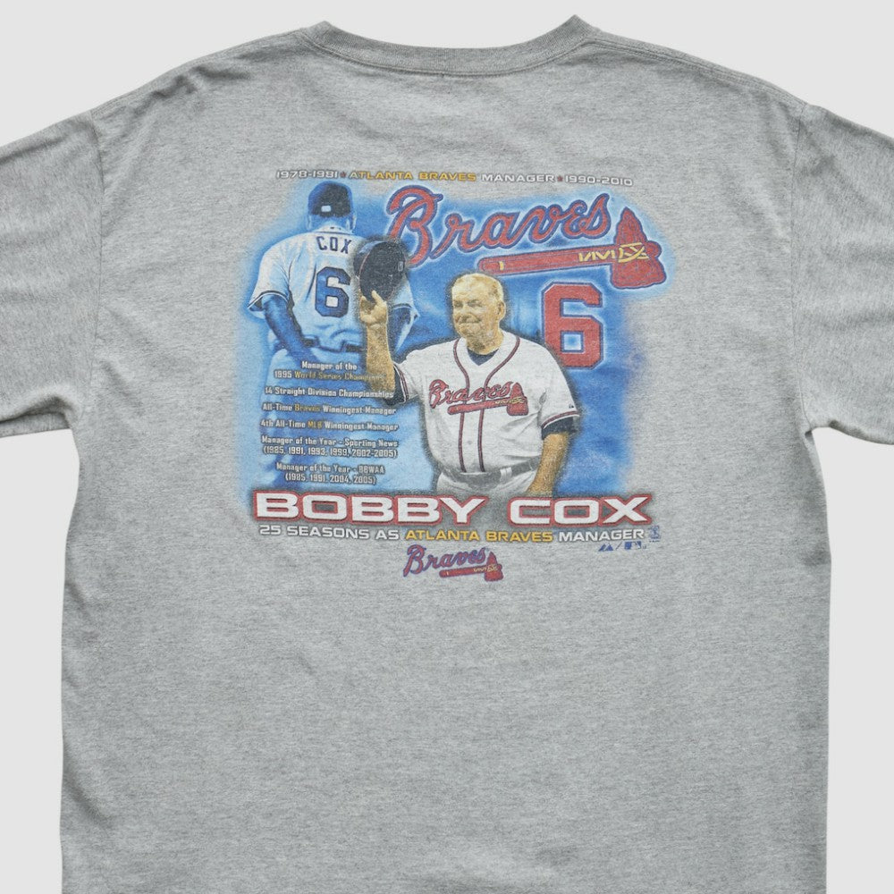 Atlanta Braves Majestic 2010 T-shirt - Heather Gray - Vintage - Fanatics on Sale