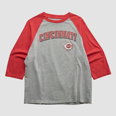 Cincinnati Reds Majestic 2009 T-shirt - Heather Gray - Vintage - Fanatics Sale