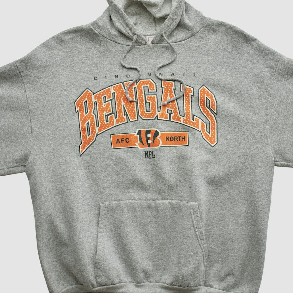 Fanatics Cincinnati Bengals NFL 2000s Hooded Pullover Sweatshirt Heather Gray Vintage
