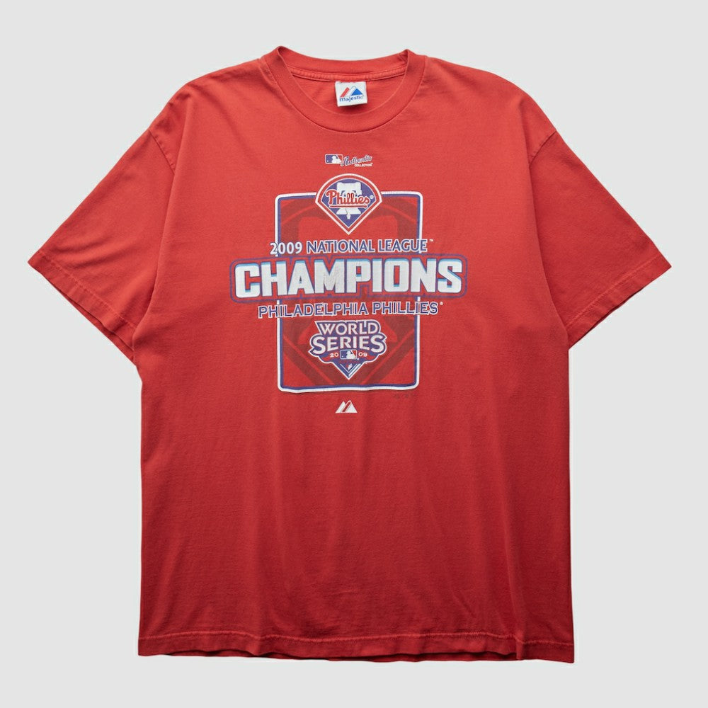 Philadelphia Phillies Majestic 2009 T-shirt - Red - Vintage - Fanatics Lifestyle