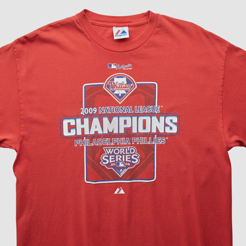 Philadelphia Phillies Majestic 2009 T-shirt - Red - Vintage - Fanatics Lifestyle