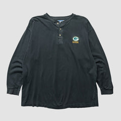 Fanatics Green Bay Packers Logo 7 90s Long Sleeve T-shirt Black Vintage