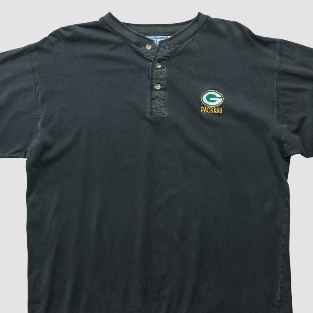 Fanatics Green Bay Packers Logo 7 90s Long Sleeve T-shirt Black Vintage