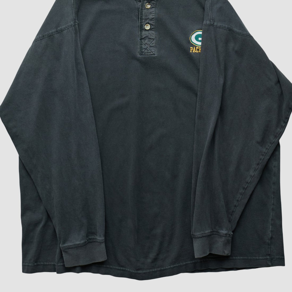 Fanatics Green Bay Packers Logo 7 90s Long Sleeve T-shirt Black Vintage