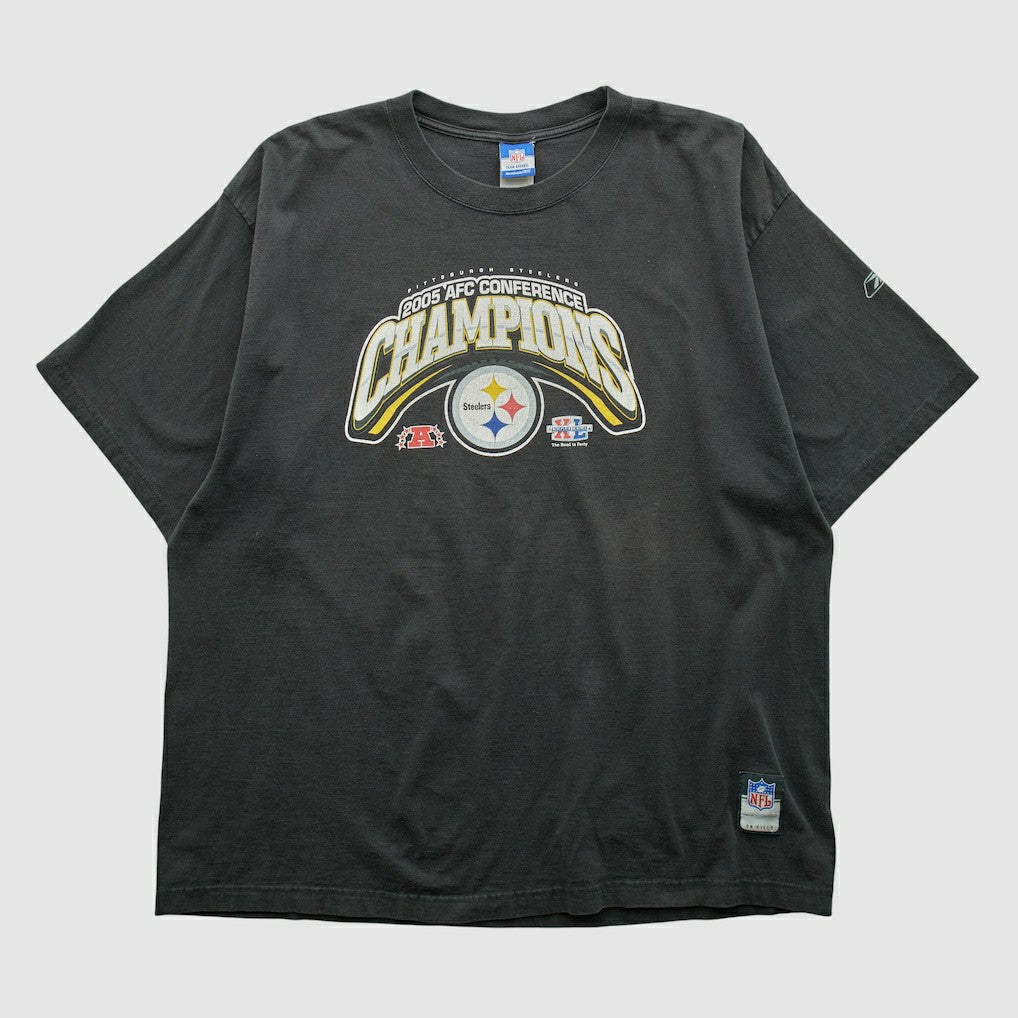 Fanatics Pittsburgh Steelers Reebok 2005 T-shirt Black Vintage