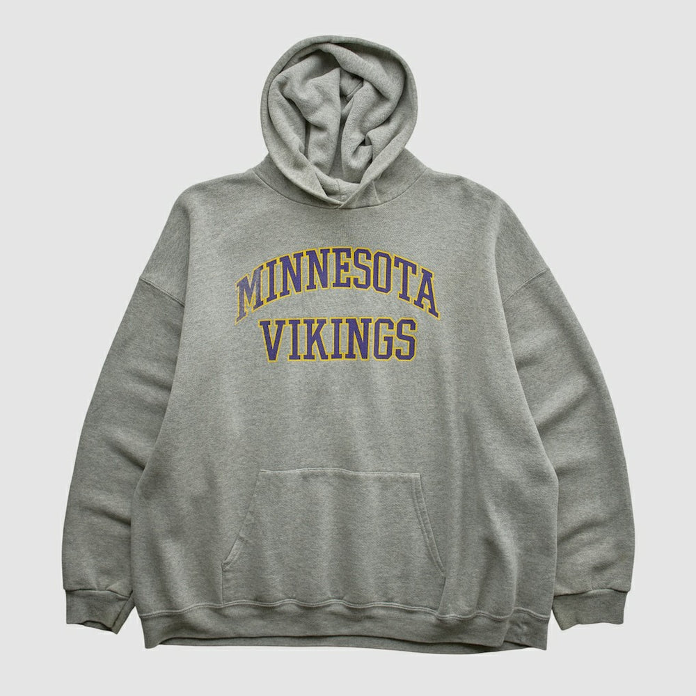 Fanatics Minnesota Vikings NFL 2000s Hooded Pullover Sweatshirt Heather Gray Vintage