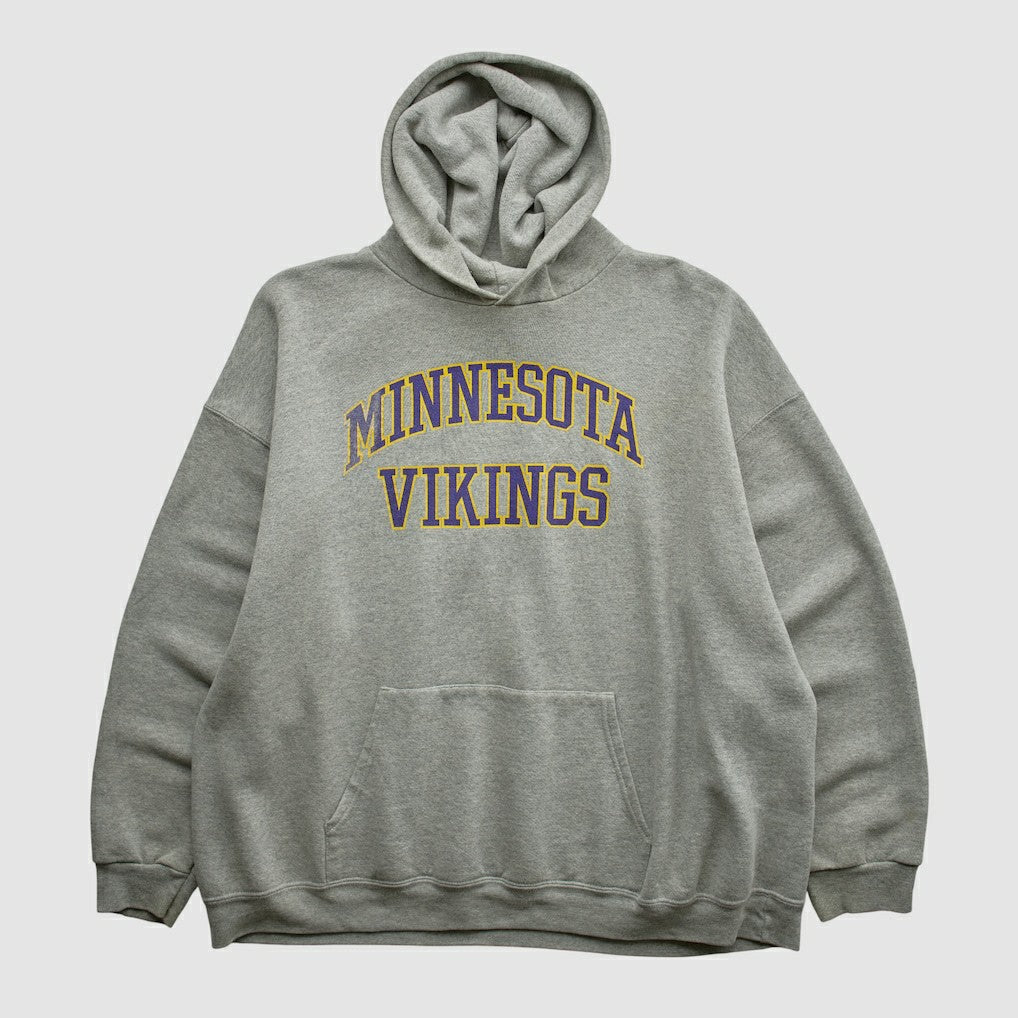 Fanatics Minnesota Vikings NFL 2000s Hooded Pullover Sweatshirt Heather Gray Vintage