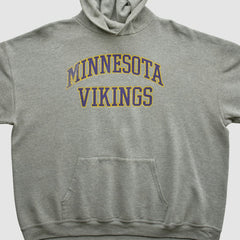 Fanatics Minnesota Vikings NFL 2000s Hooded Pullover Sweatshirt Heather Gray Vintage