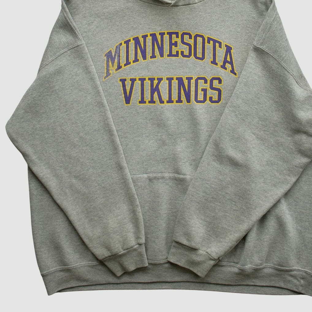 Fanatics Minnesota Vikings NFL 2000s Hooded Pullover Sweatshirt Heather Gray Vintage