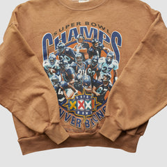 Fanatics Denver Broncos Hanes 1998 Pullover Sweatshirt Clay Vintage